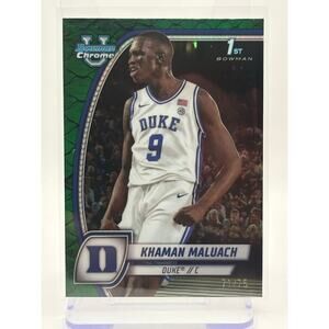 2025 Bowman Chrome U Khaman Maluach 1st Reptilian Green Refractor 71/75 SP Suns